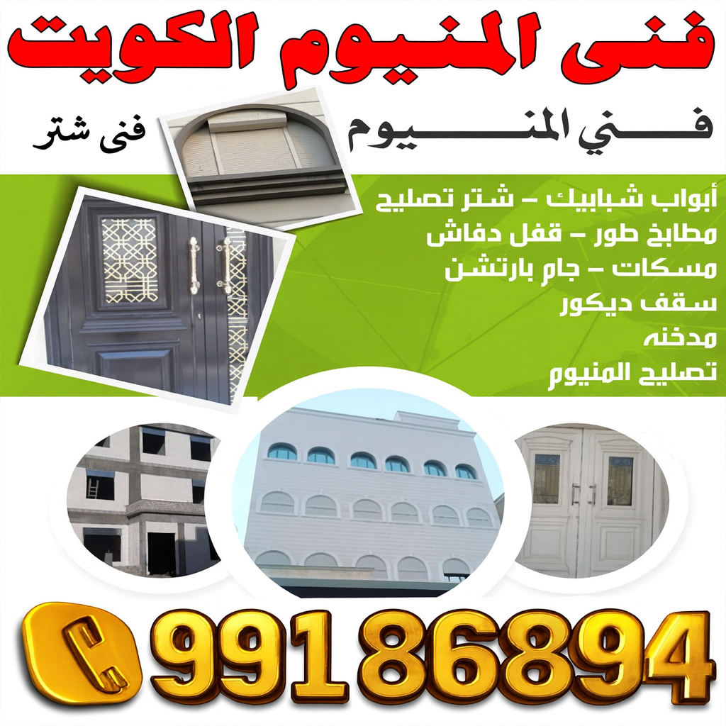 فني المنيوم - المنيوم الكويت - باكستاني احمد 66814293 - تركيب شتر - تصليح شتر - فني شتر - فني المنيوم هندي - فني مطابخ - تركيب مطبخ - تصليح مطبخ